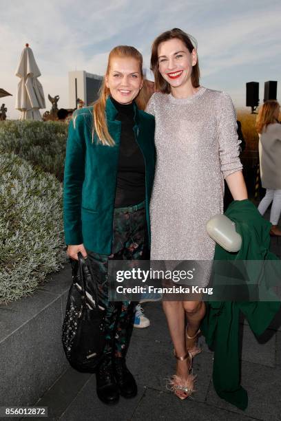 Anna Loos and Christiane Paul attend the 'Staatsoper fuer alle' at Hotel De Rome on September 30, 2017 in Berlin, Germany.