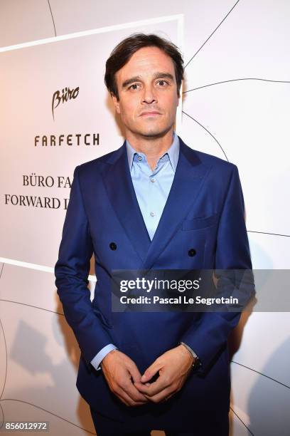 Emanuele Farneti attends the Buro 24/7 X Farfetch Fashion Forward Initiative as part of the Paris Fashion Week Womenswear Spring/Summer 2018 at Hotel...