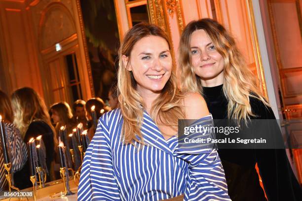 Daria Veledeeva and Ekaterina Mukhina attend the Buro 24/7 X Farfetch Fashion Forward Initiative as part of the Paris Fashion Week Womenswear...