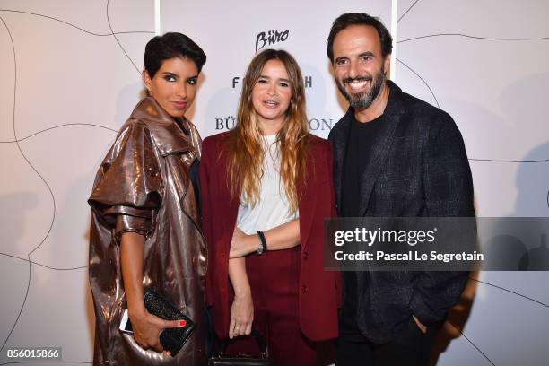 Deena Aljuhani Abdulaziz, Miroslava Duma and Jose Neves attend the Buro 24/7 X Farfetch Fashion Forward Initiative as part of the Paris Fashion Week...