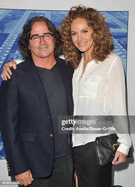 Director Brad Silberling and actress Amy Brenneman arrive at the HBO Premiere of 'Spielberg' at Paramount Studios on September 26, 2017 in Hollywood,...