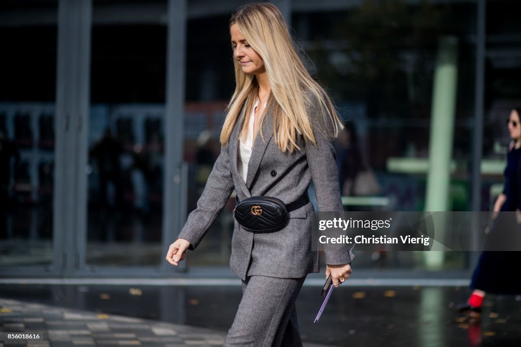 Street Style : Paris Fashion Week Womenswear Spring/Summer 2018 : Day Five