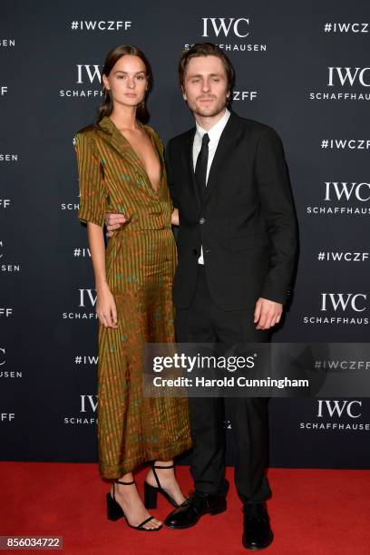 Sverrir Gudnason and his girlfriend Amy Zeilon attend the IWC 'For the Love of Cinema' Gala Dinner at AURA Zurich on 30 September, 2017 in Zurich,...