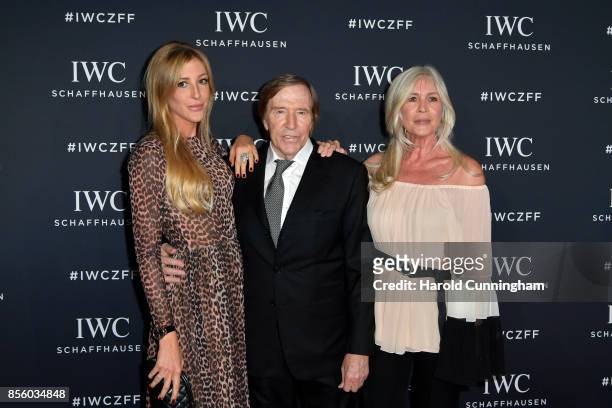 Alana Netzer, Guenter Netzer and his wife Elvira Netzer attend the IWC 'For the Love of Cinema' Gala Dinner at AURA Zurich on 30 September, 2017 in...