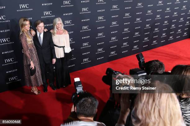 Alana Netzer, Guenter Netzer and his wife Elvira Netzer attend the IWC 'For the Love of Cinema' Gala Dinner at AURA Zurich on 30 September, 2017 in...