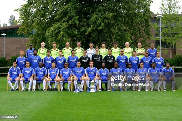 Chelsea team group; Lassana Diarra, James Melbourne, Match Analyst, Andre Villas, Head opposition scout/First team coach, Silvino Louro, Assistant...