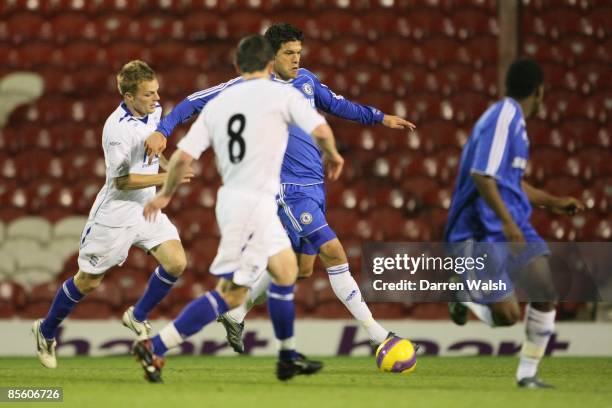 Chelsea's Michael Ballack goes past Birmingham City's Seb Larsson