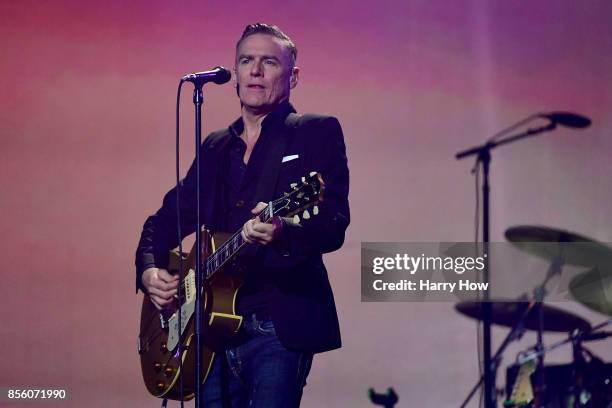 Singer-songwriter Bryan Adams performs during the closing ceremony of the Invictus Games 2017 at Air Canada Centre on September 30, 2017 in Toronto,...