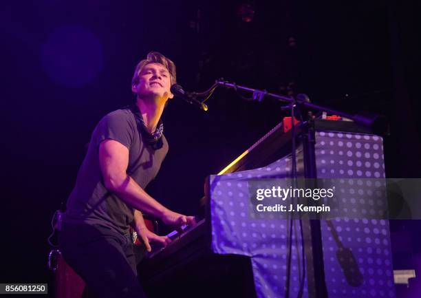 Taylor Hanson of the band Hanson performs at PlayStation Theater on September 30, 2017 in New York City.