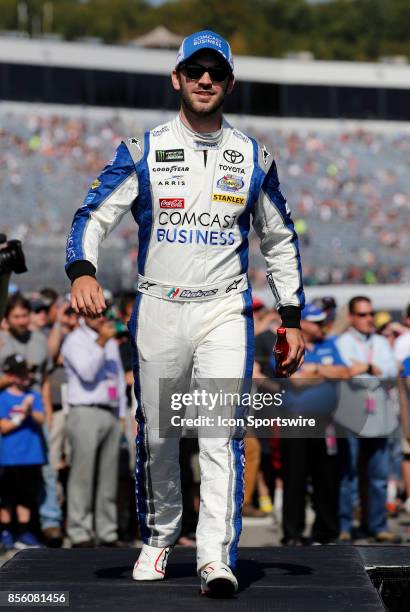 Daniel Suarez, Monster Energy NASCAR Cup Series driver of the Comcast/ARRIS Toyota , during introductions for the Monster Energy Cup Series ISM...