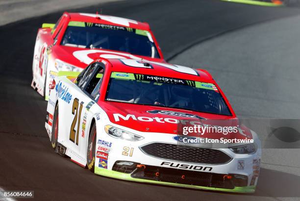 Ryan Blaney, Monster Energy NASCAR Cup Series driver of the Motorcraft / Quick Lane Tire & Auto Center Ford , during the Monster Energy Cup Series...