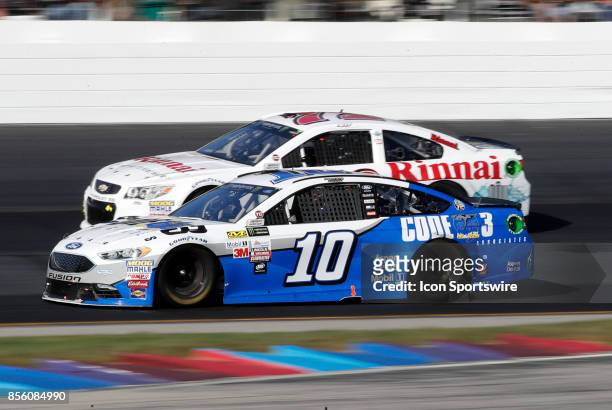 Danica Patrick, Monster Energy NASCAR Cup Series driver of the Code 3 Associates Ford , during the Monster Energy Cup Series ISM Connect 300 on...