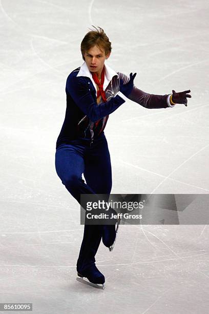 Sergei Voronov of Russia competes in the Men's Short Program during the 2009 ISU World Figure Skating Championships at Staples Center March 25, 2009...