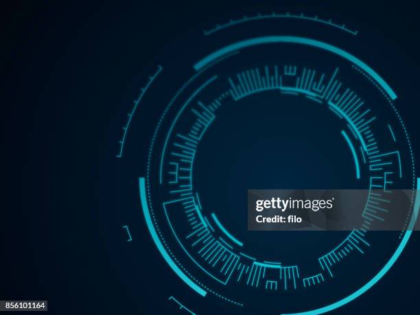 bildbanksillustrationer, clip art samt tecknat material och ikoner med abstrakta tech cirkel bakgrund - bildskärpa