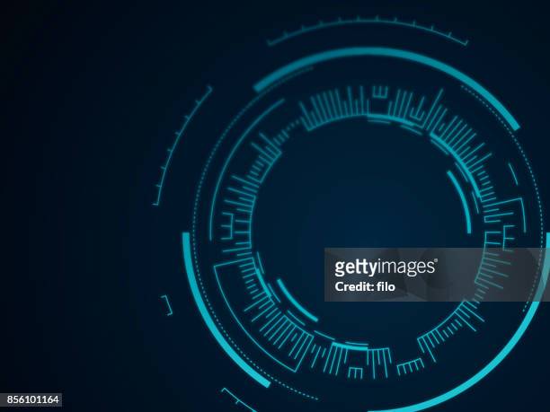 abstract tech circle background - image focus technique stock illustrations