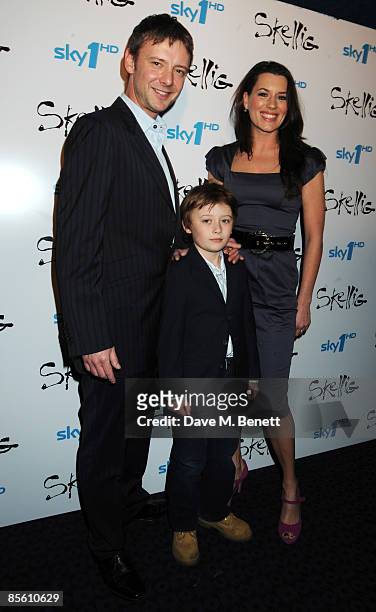 John Simm, Ryan Simm and Kate Magowan arrive at the VIP screening and World premiere of 'Skellig', at the Curzon Cinema Mayfair on March 25, 2009 in...