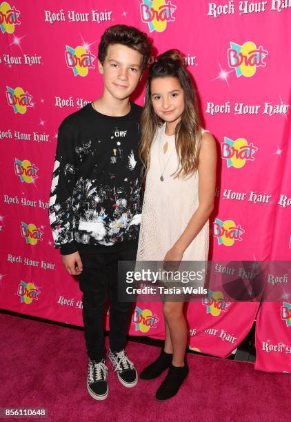Hayden Summerall and Annie LeBlanc at Rock Your Hair Presents: Rock Back to School concert and party on September 30, 2017 in Los Angeles, California.