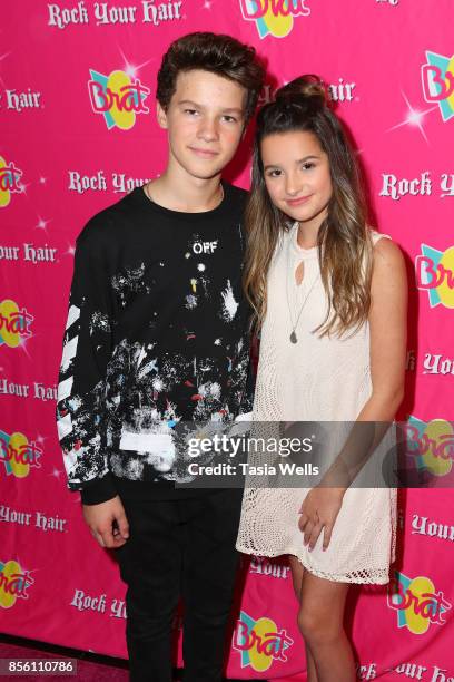 Hayden Summerall and Annie LeBlanc at Rock Your Hair Presents: Rock Back to School concert and party on September 30, 2017 in Los Angeles, California.