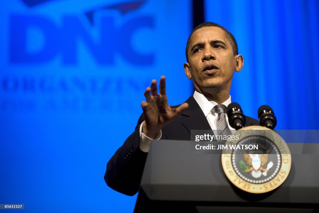 US President Barack Obama makes remarks