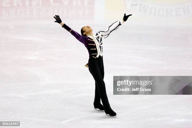 Nobunari Oda of Japan competes in the Men's Short Program during the 2009 ISU World Figure Skating Championships at Staples Center March 25, 2009 in...