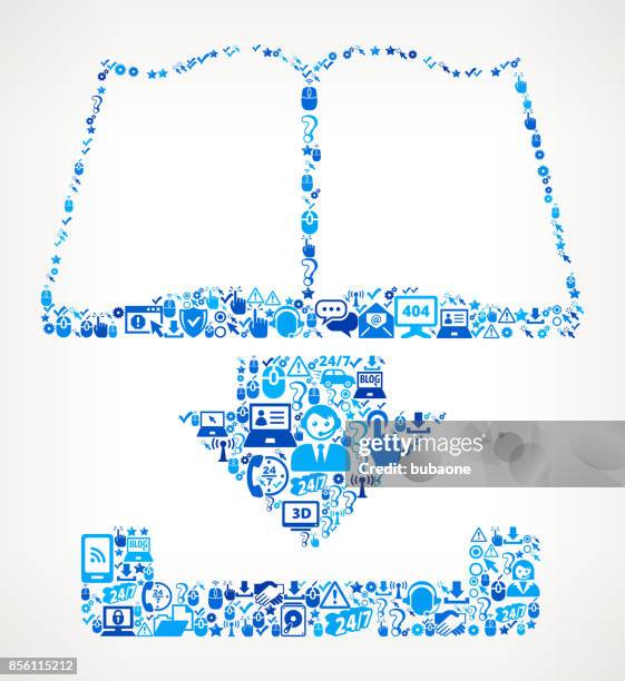 book download tech support vector icon pattern - server technician stock illustrations
