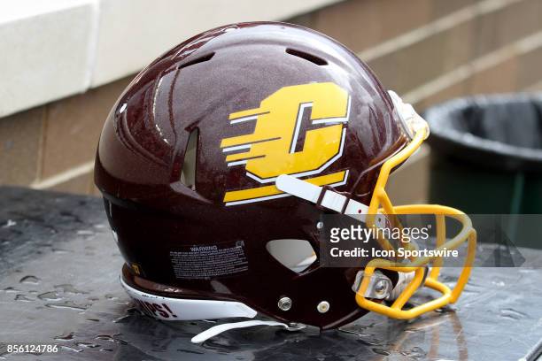 Central Michigan Chippewas helmet during a college football game between the Boston College Eagles and the Central Michigan Chippewas on September...