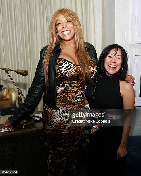 Wendy Williams and NBC Today Show Producer Alicia Ybarbo attends "Closet Cases" premiere party at The London Hotel on March 25, 2009 in New York City.