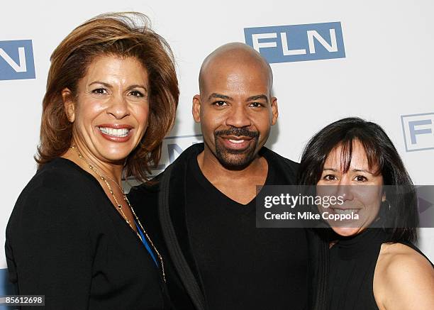 Today Show Fourth Hour Anchor Hoda Koty, Lloyd Boston and NBC Today Show Producer Alicia Ybarbo attend "Closet Cases" premiere party at The London...