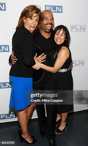 Today Show Fourth Hour Anchor Hoda Koty, Lloyd Boston and NBC Today Show Producer Alicia Ybarbo attend "Closet Cases" premiere party at The London...