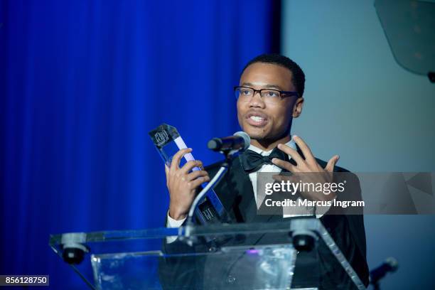 Actor Julian Walker speaks onstage during The 6th Annual Gentlemen's Ball at Atlanta Marriott Marquis on September 30, 2017 in Atlanta, Georgia.