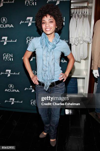 Actress Jasika Nicole attends the launch party for the 14th Annual Gen Art Film Festival at 7 For All Mankind on March 25, 2009 in New York City.