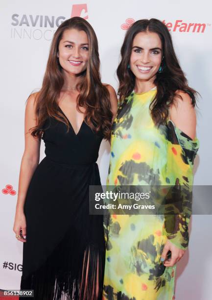 Rachel Matthews and Hilty Bowen attend The 6th Annual Saving Innocence Gala at the Loews Hollywood Hotel on September 30, 2017 in Hollywood,...