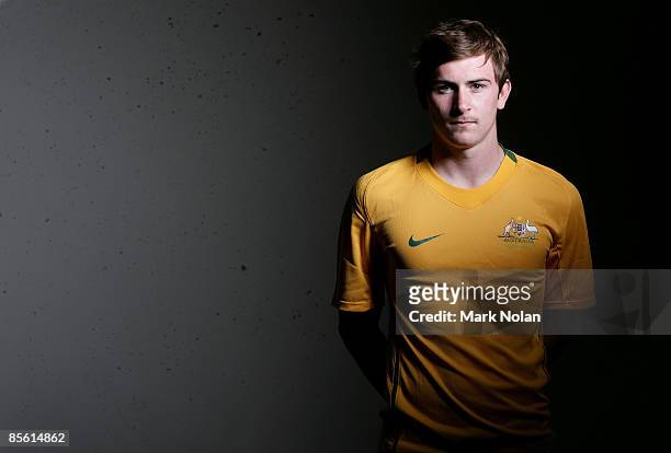 Sebastian Ryall poses for a photo during a Young Socceroos Portrait Session at the AIS on March 26, 2009 in Canberra, Australia.