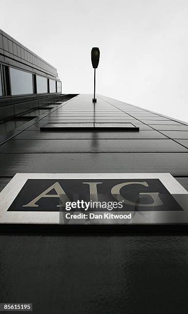 General view of insurance company AIG on March 26, 2009 in London, England. The company has received more than 170 billion USD from the US tax payer...