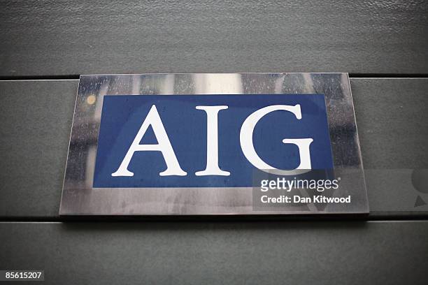 General view of insurance company AIG on March 26, 2009 in London, England. The company has received more than 170 billion USD from the US tax payer...