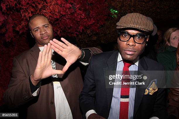 Roseburgh and Keino Benjamin attend the Roc4life.com launch party at Greenhouse on March 25, 2009 in New York City.