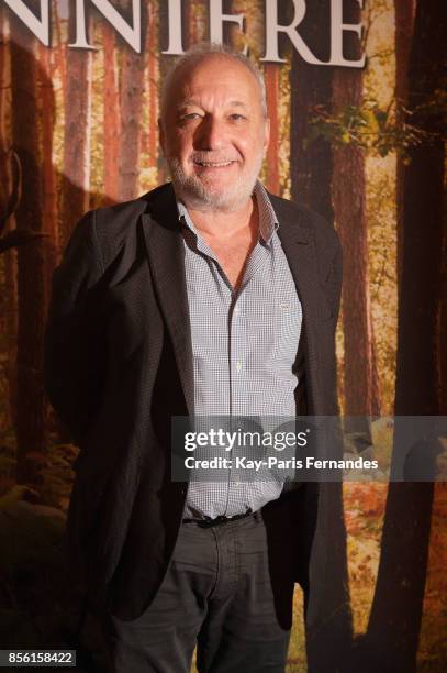 Francois Berleand attends the Paris premiere of 'L'Ecole Buissonniere' at Cinema UGC Normandie on October 1, 2017 in Paris, France.