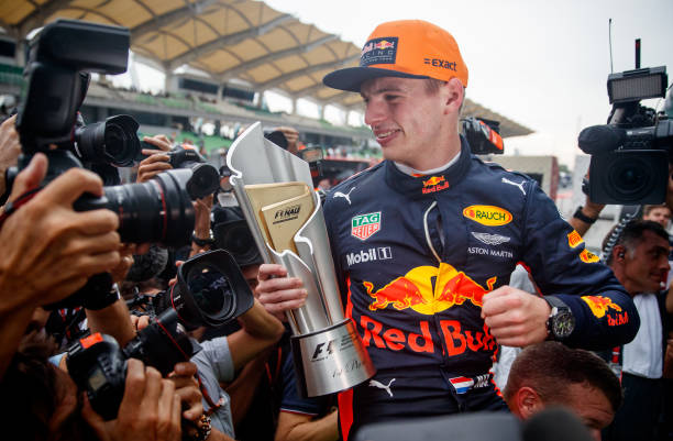Max celebrating his win at the 2017 Malaysian Grand Prix (Image Credit: Lars Baron / Getty Images)