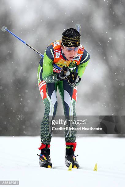 Aimee Watson of Australia competes during the Ladies Cross Country 10km Individual Classic race at the FIS Nordic World Ski Championships 2009 on...