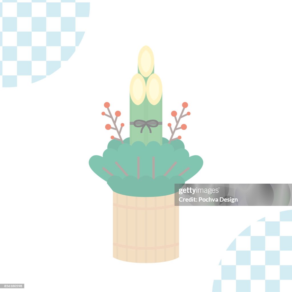 Japanese Kadomatsu vector illustration