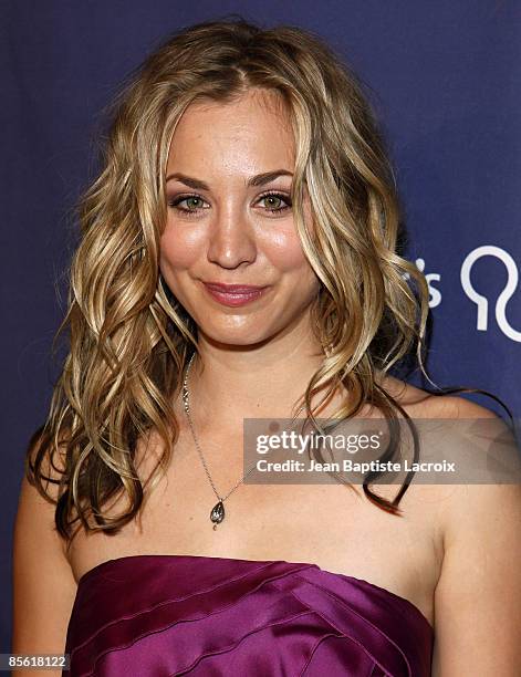Kaley Cuoco arrives at The Alzheimer's Association's 17th Annual "A Night At Sardi's" at the Beverly Hilton Hotel on March 4, 2009 in Beverly Hills,...