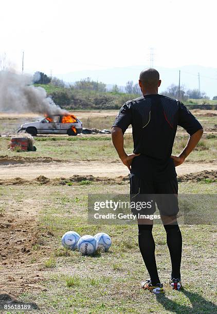 Barcelona and France International Thierry Henry stars in an explosive new Reebok Valde boot advertising campaign entitled 'Play Responsibly' on...