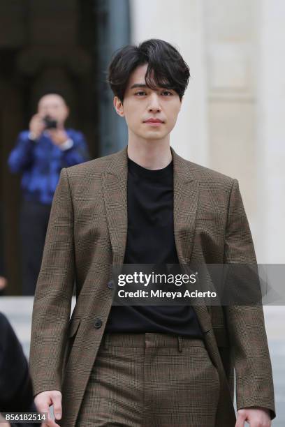 Actor, Lee Dong Wook, attends the Givenchy show as part of the Paris Fashion Week Womenswear Spring/Summer 2018 on October 1, 2017 in Paris, France.