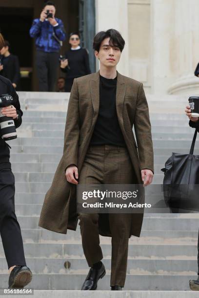 Actor, Lee Dong Wook, attends the Givenchy show as part of the Paris Fashion Week Womenswear Spring/Summer 2018 on October 1, 2017 in Paris, France.