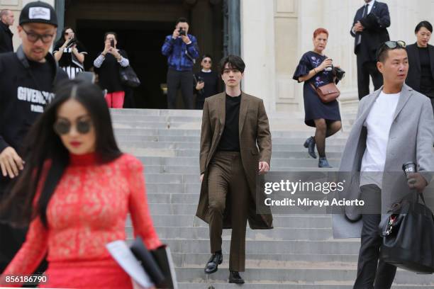 Actor, Lee Dong Wook, attends the Givenchy show as part of the Paris Fashion Week Womenswear Spring/Summer 2018 on October 1, 2017 in Paris, France.