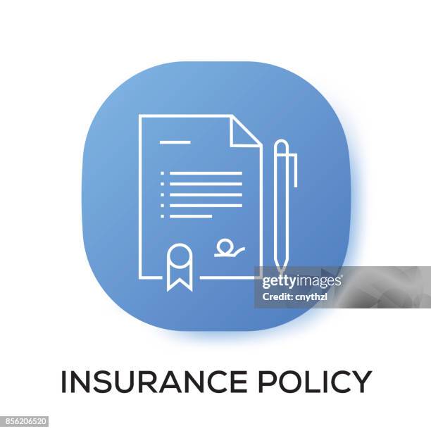 insurance policy app icon - kids certificate template stock illustrations