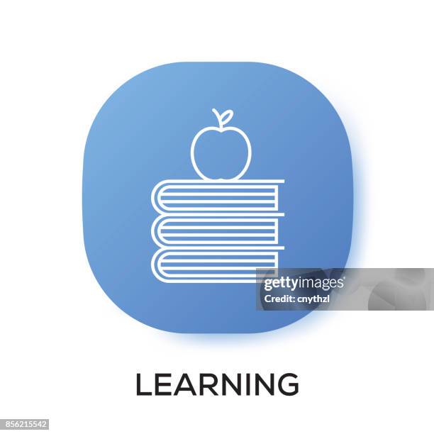 learning app icon - group library computer stock illustrations