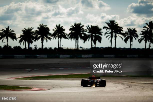 Max Verstappen of Red Bull Racing and The Netherlands during qualifying for the Malaysia Formula One Grand Prix at Sepang Circuit on September 30,...