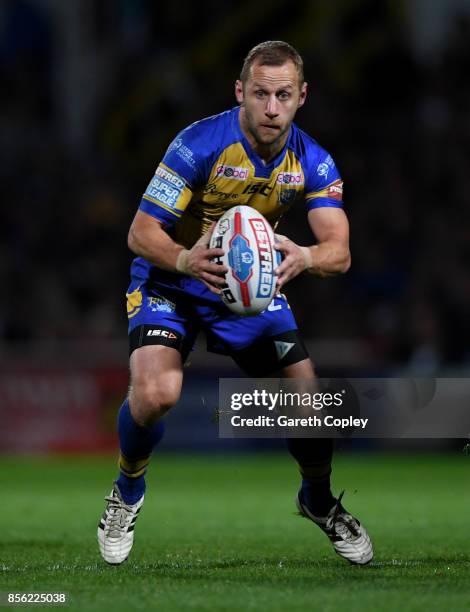 Rob Burrow of Leeds during the Betfred Super League semi final between Leeds Rhinos and Hull FC at Headingley on September 29, 2017 in Leeds, England.