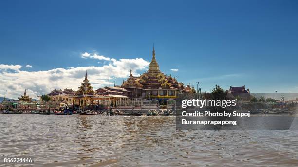inle lake phaung daw oo temple of nyaungshwe township of taunggyi district of shan state, myanmar - phaung daw oo pagoda festival stock pictures, royalty-free photos & images